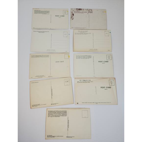 Postcards Vintage Lot Of 16 Blank Jackie O NASA Dentist George Bush Kennedy - Picture 7 of 14